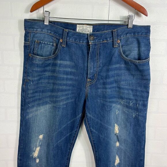 Aeropostale Mens Jeans Size 36/30 Driggs Slim Bootcut - Picture 2 of 16